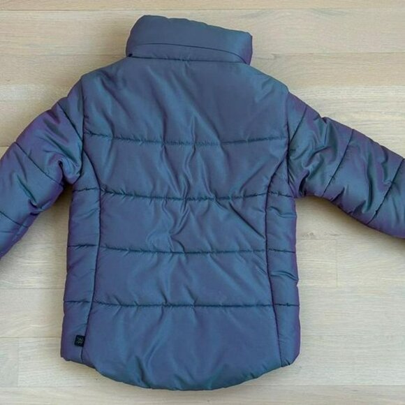 NWT Brand New All In Motion Girls Puffer Jacket Iridescent Purple 6 - Picture 3 of 3